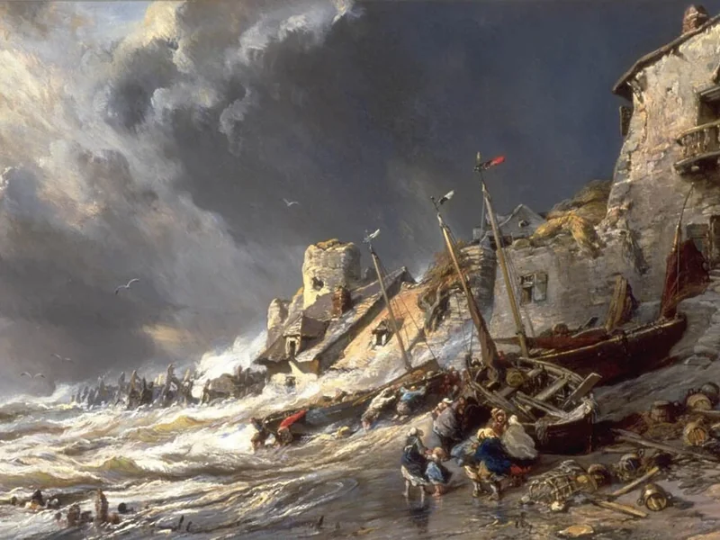 1803-Eugène Louis Gabriel Isabey - Scena della costa bretone, Saint-Malo